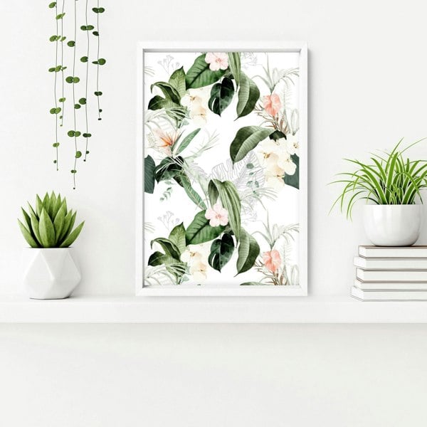 Bathroom wall decorations | set of 3 Tropical wall art