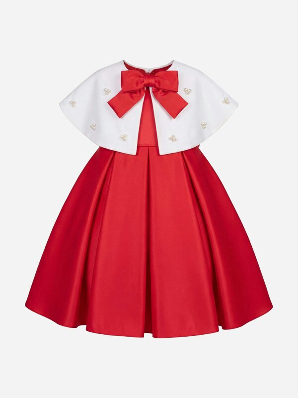 DRESS & Fleur Girls Dress and Bolero Set in Red