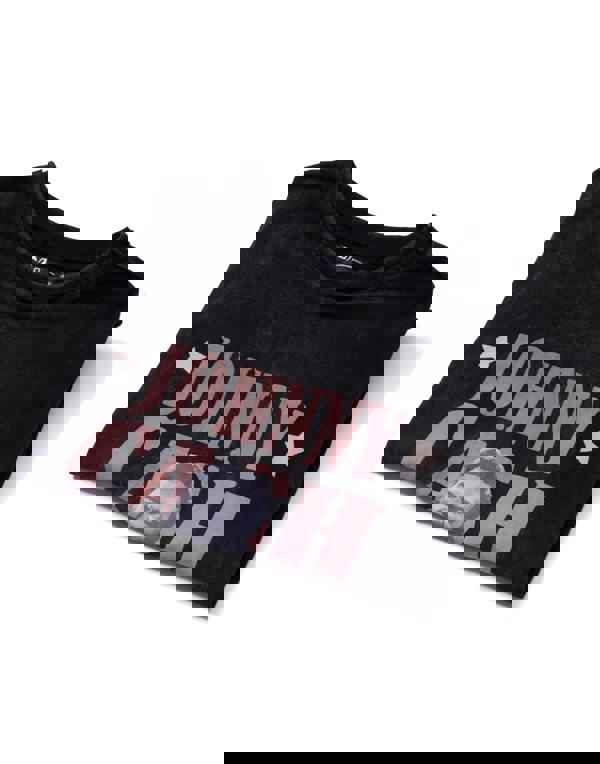 Johnny Cash Mens Black Character Short Sleeved T-Shirt