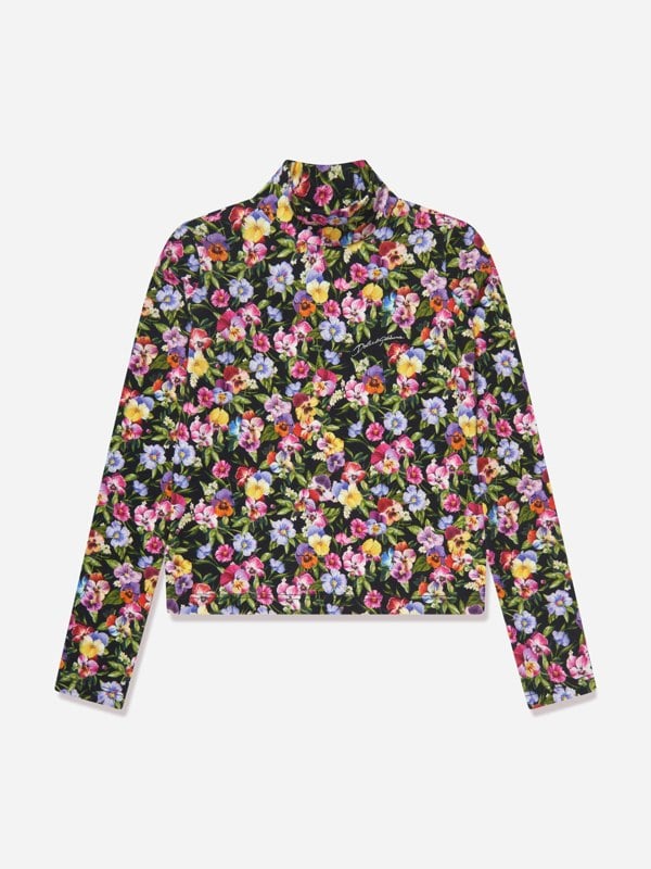 Dolce & Gabbana Kids Dolce & Gabbana Girls Floral Print Top in Multicolour