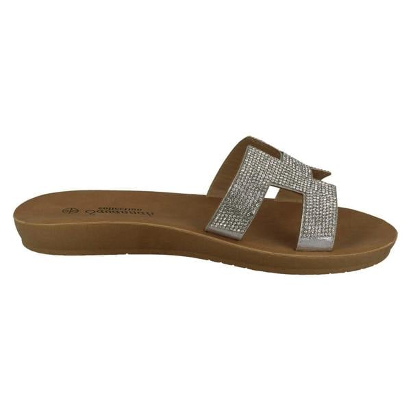 Savannah Ladies Savannah Diamante Vamp Mules