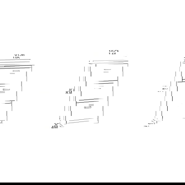 Furniture To Go Bohol 3 Drawer Chest in Riviera Oak/White