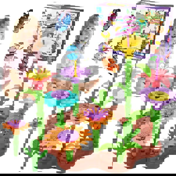 deAO 54PCS DIY Flower Garden Toy - Creative Building & Planting STEM Playset for Girls Ages 3–6