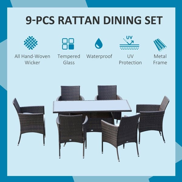 Resin Rattan Dining Set