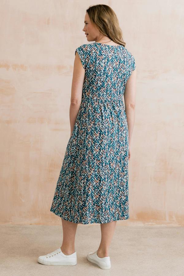 Lily & Me Sway Organic Cotton Jersey T-Shirt Dress Restore Ocean