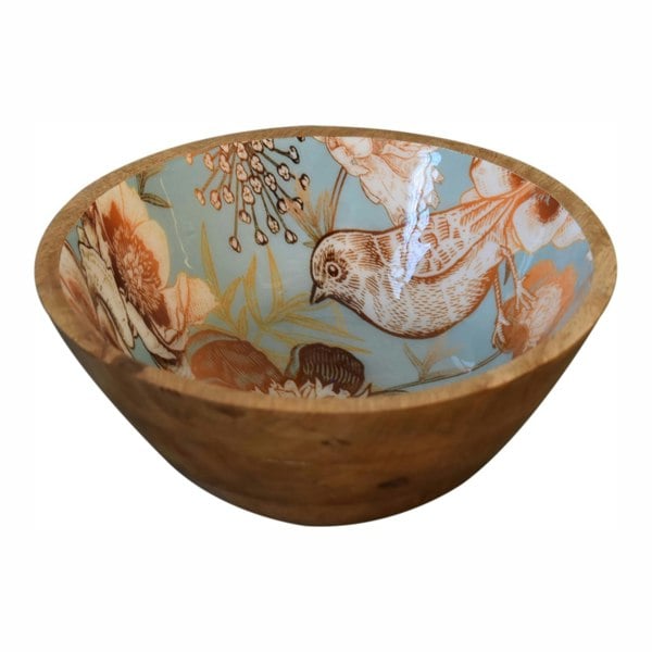 Artisan Furniture Floral Bird Bowl Set of 2