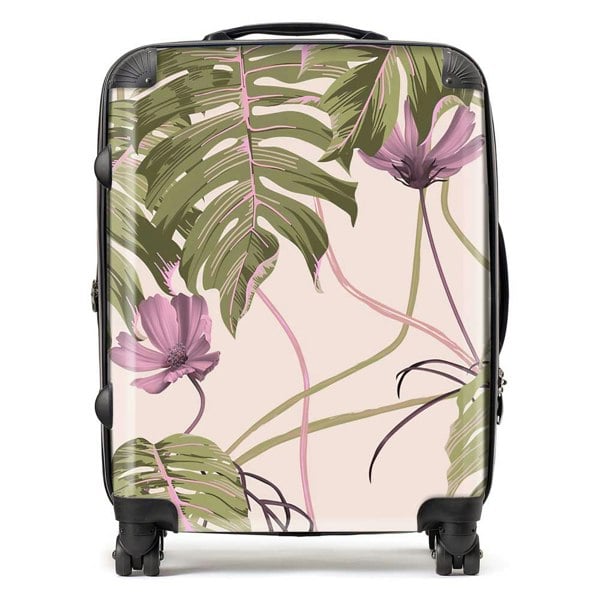 Warren Reed Pink Cosmos Flowers Suitcase