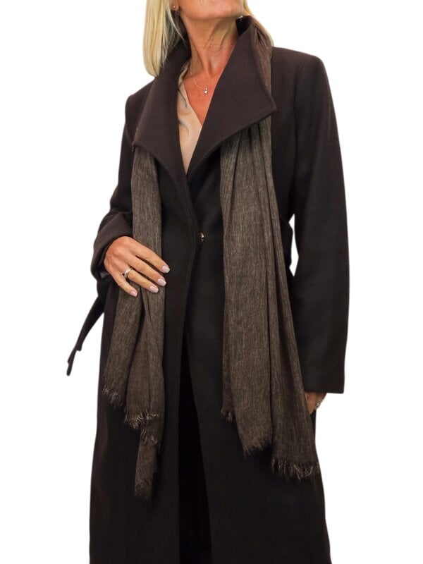 Paulo Due Lightweight Two Tone Crinkle Shawl Scarf