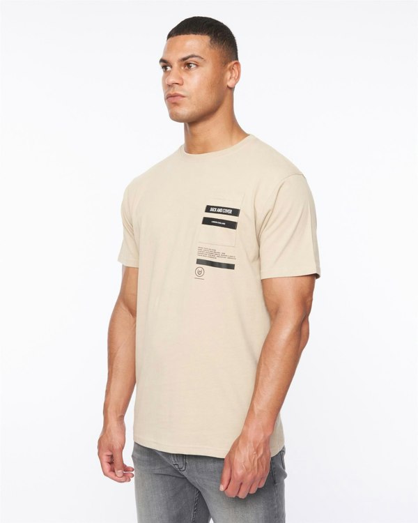 Duck and Cover Heningys T-Shirt - Greige