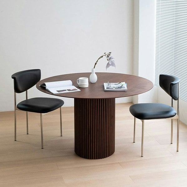 Rit Concept Ivar Round Dining Table, Dark Oak