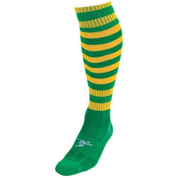 Precision Unisex Adult Pro Hooped Football Socks - Green/Gold