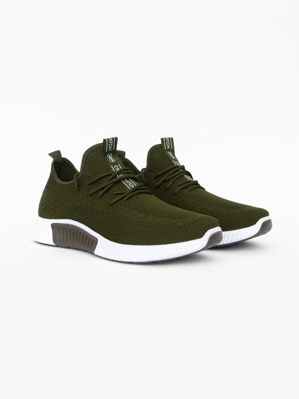 Crosshatch Rideout Trainers Olive