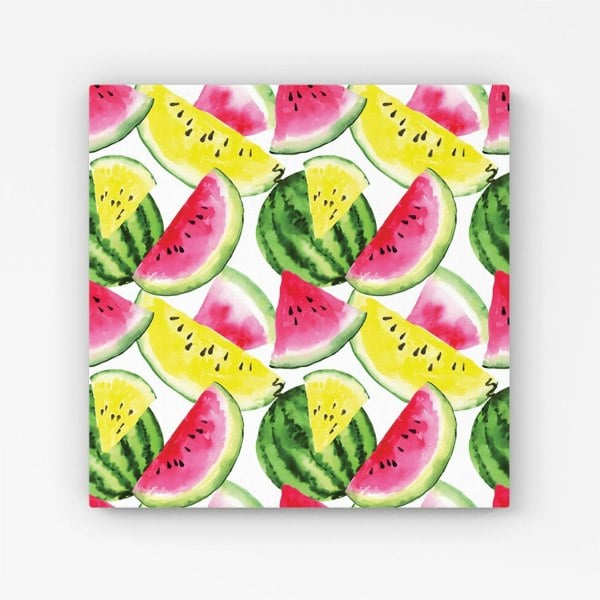 Warren Reed Colourful Melon Pattern Canvas