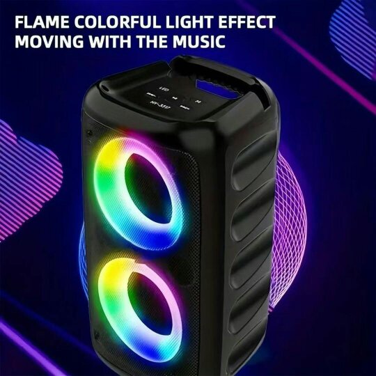 Havendro Portable Bluetooth Speaker Sub woofer Heavy Bass Sound System Party & Mic