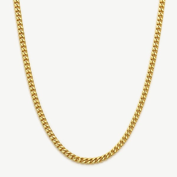 MUCHV 1mm Thin Curb Chain Necklace - Unisex