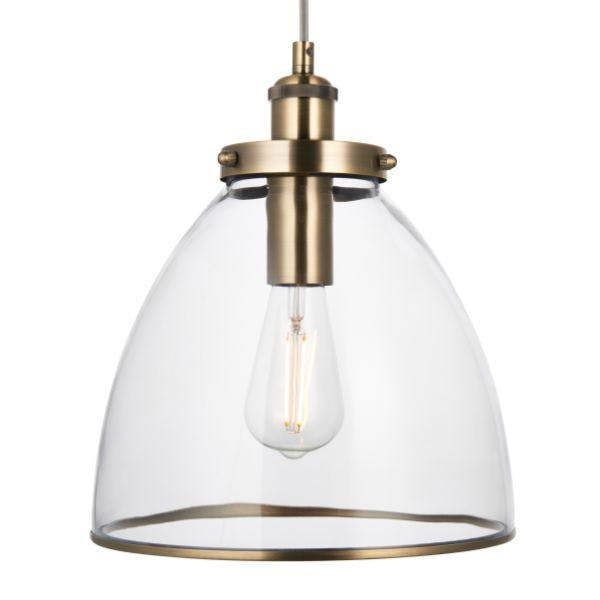 Pagazzi Lighting Brunswick Antique Brass Ceiling Pendant