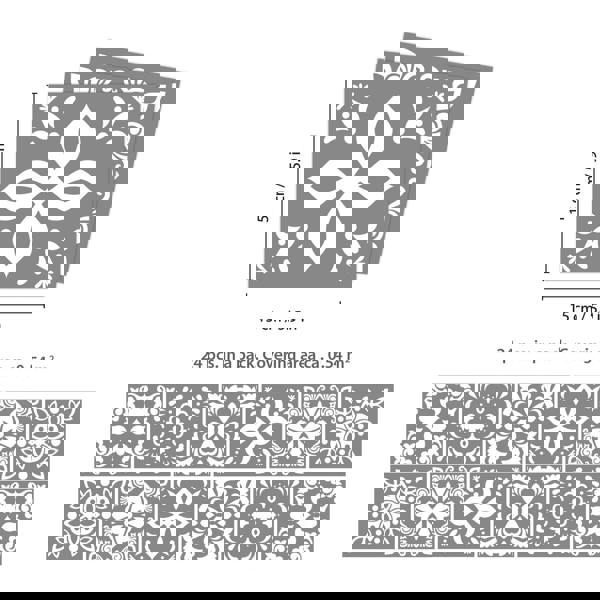 WT1557 - Banc's Dark Grey Cement Spanish Wall Tile Sticker Set - 15 cm x 15 cm - 24 pcs