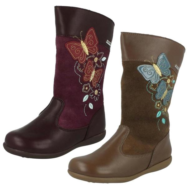 Start-rite Girls Aqua Rite by Startrite Mid Calf Decorative Boots Aqua Flutter