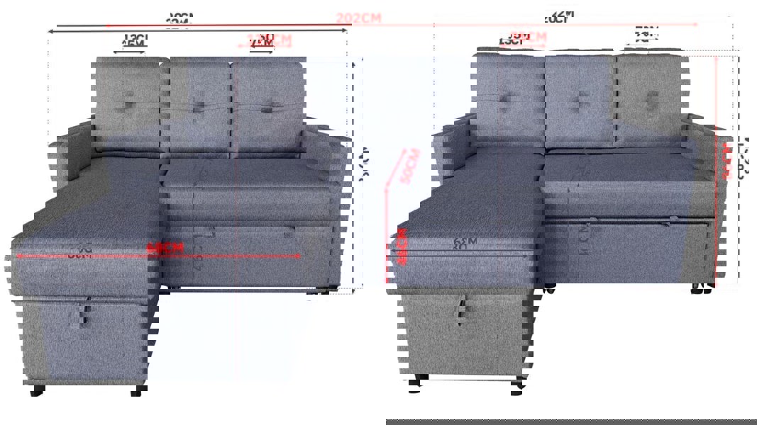 DS Living The Savona 3 Seater Storage Sofa in Grey or Silver