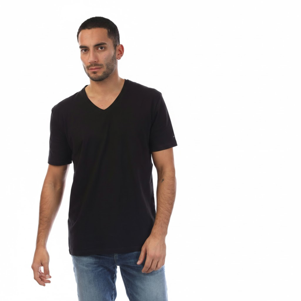 Boss Mens V Neck T-Shirt (Pack of 2) - Black