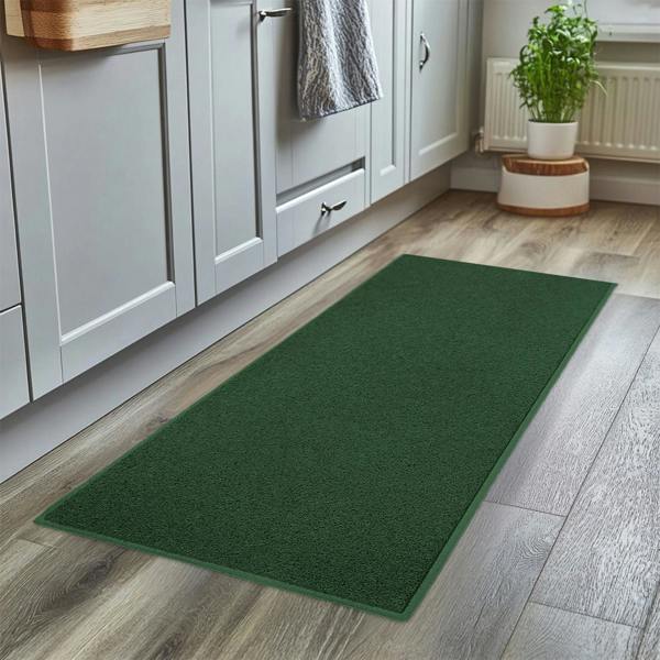 Nicoman Spaghetti Kitchen Hallway Washable Runner 150cm x 60cm - Green