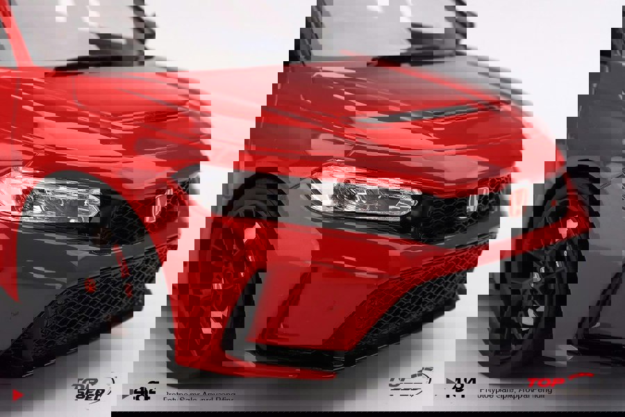 TSM Honda Civic Type R Rallye Red RHD 2023 1:18 Scale TSM TS0484