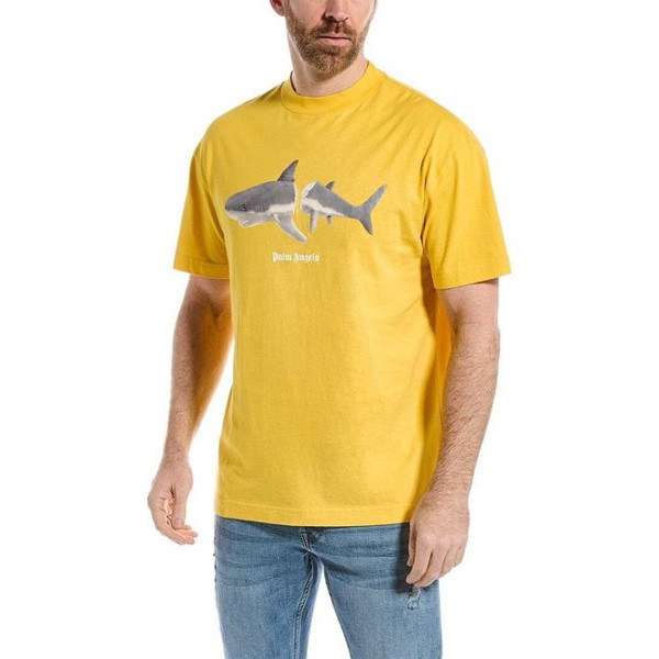 Palm Angels Classic Shark Design T-Shirt - Yellow