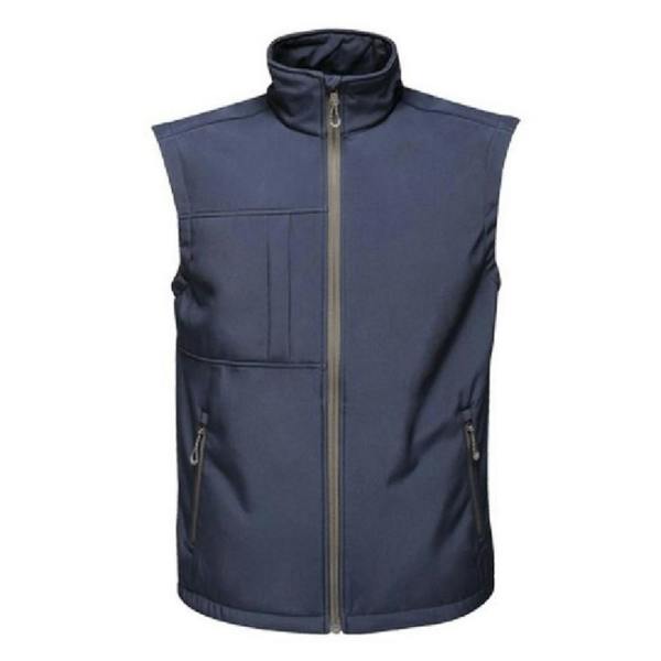 Regatta Mens Octagon II Printable Soft Shell Bodywarmer - Navy/Seal Grey