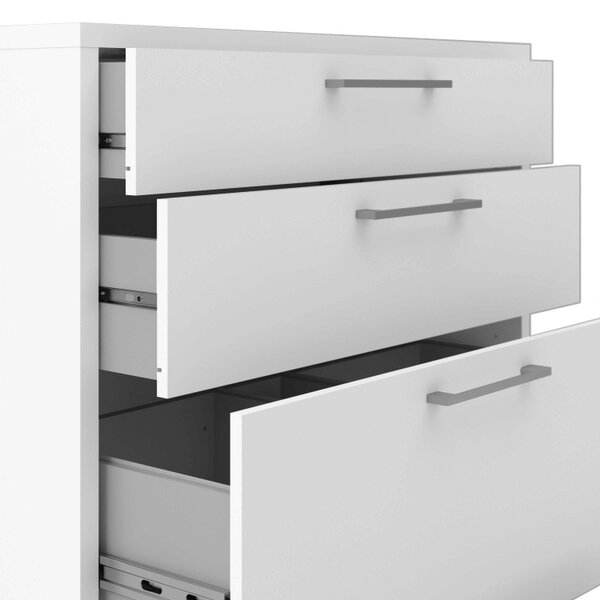 Wyld Haus Dris White Wooden Office Storage 2 Drawers + 2 File Drawers