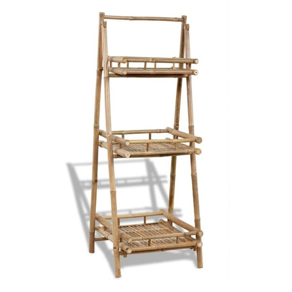 Berkfield 3-Tier Folding Bamboo Plant Rack