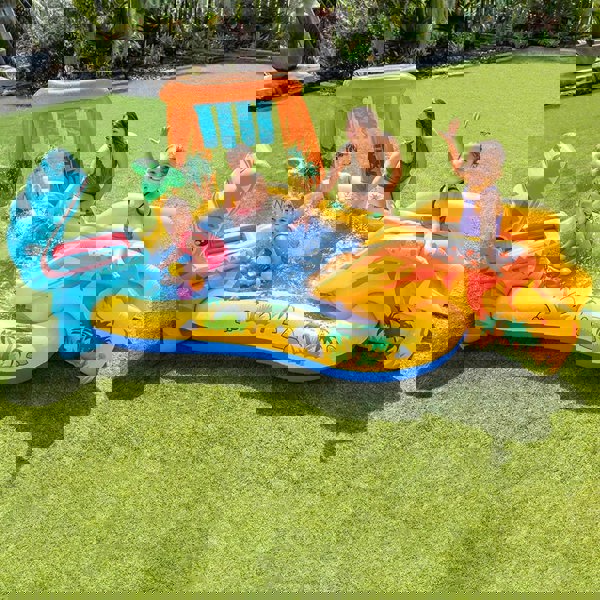 57444 8'2" L X 6'3" W X 3'7" H Dinosaur Play Center Inflatable Kids Sliede Pool