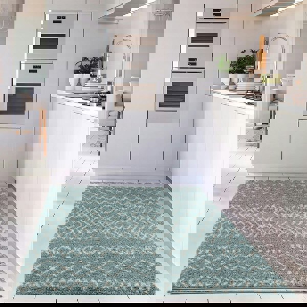 Moroccan shaggy rug rich texture and elegant design floor-heating compatible