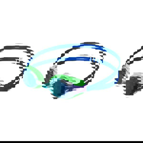 Speedo Fastskin Speedsocket 2 mirror goggles with blue green frame, double head strap, reduces brightness