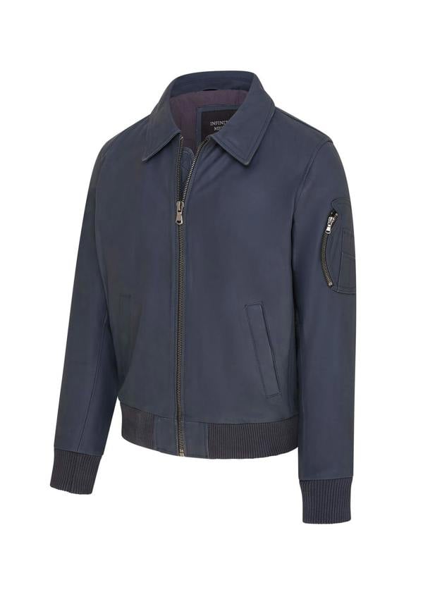 Infinity Leather Mens A2 Cowhide Leather Bomber Jacket-Eura