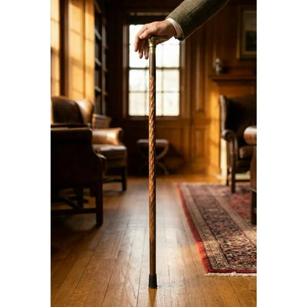 Handcrafted Victorian Style Wooden Walking Stick - TruClothing.com - 11