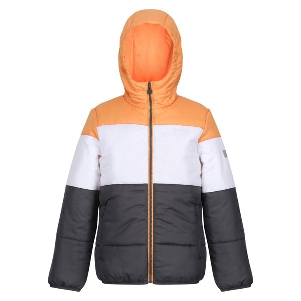 Regatta Childrens/Kids Lofthouse VII Terrain Print Padded Jacket - Apricot Crush/White