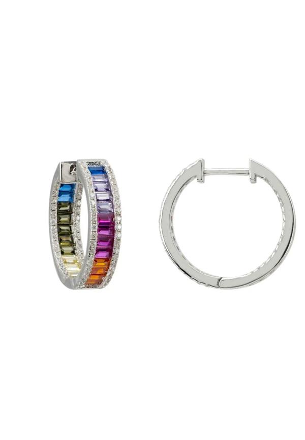 The hinge of the hoop earrings.