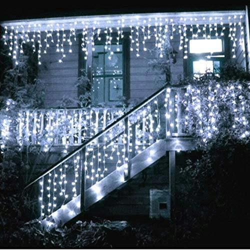 240 LED Icicle Lights 5m, Cool White Christmas String Lights with 8 Modes for Indoor and Outdoor Use image 5