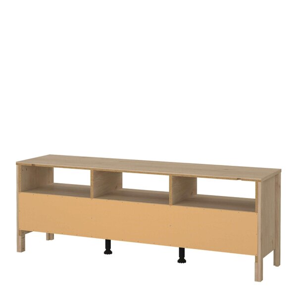 Wyld Haus Wildberry Natural Oak Wood TV Unit 3 Drawers