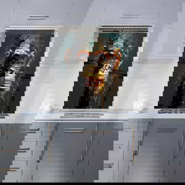 Warren Reed - Designer Splashart Monkey Face Kitchen Splashback