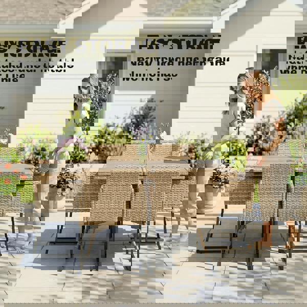 Patio Rattan Dining Set