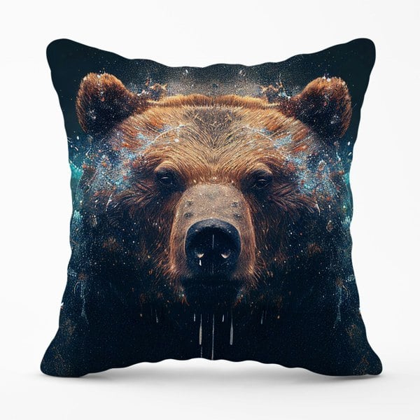 Warren Reed Brown Bear Face Splashart Cushions