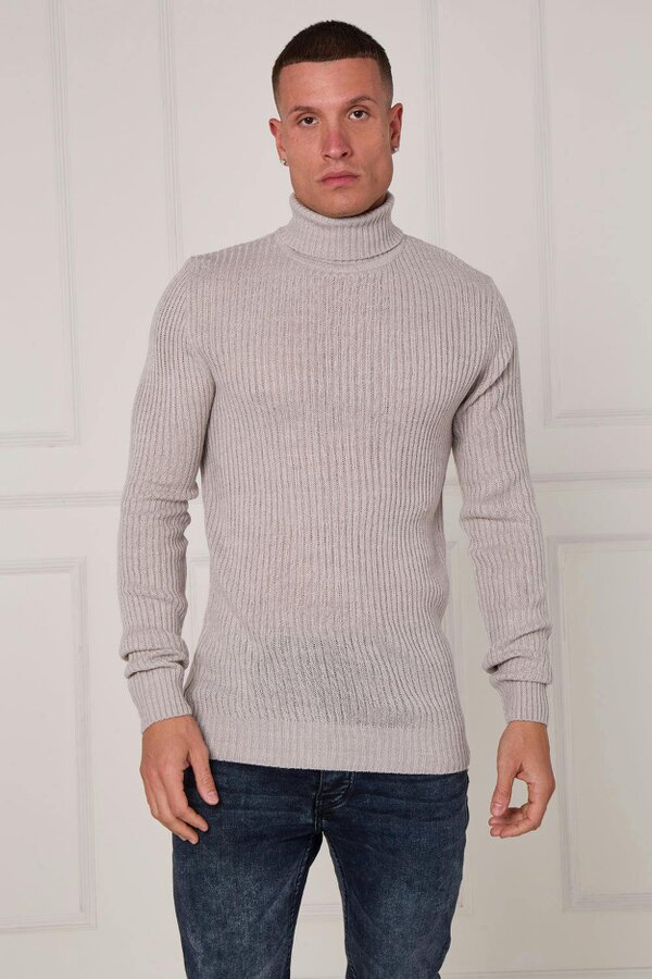 Men’s Ribbed Turtleneck Jumper