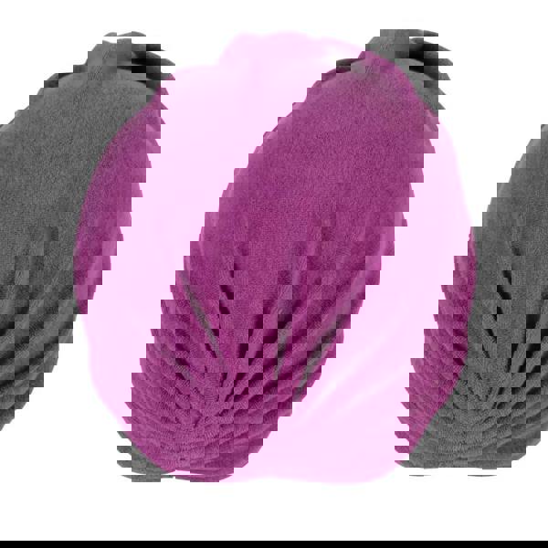 Purple Fashy sauna cap with fleece turban design and elastic band