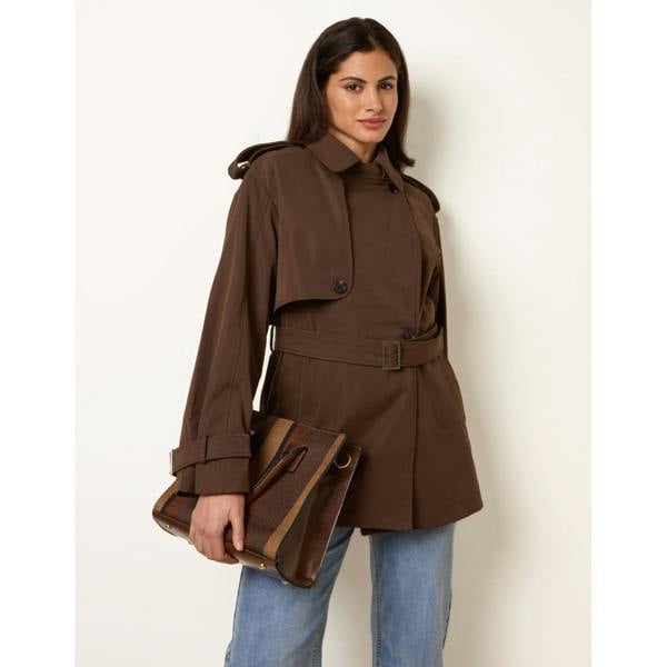 Blue Vanilla Short Trench Coat