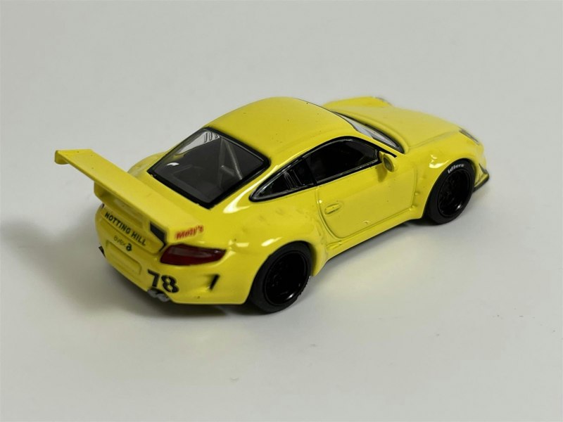 Pop Race Porsche RWB 997 Notting Hill Yellow 1:64 Scale PR640014