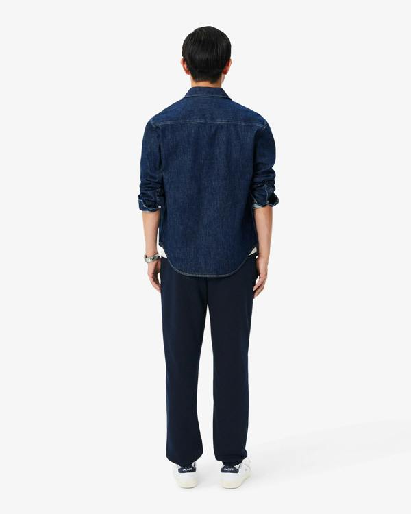 Lacoste Regular Fit Mens Fleece Sweatpants - Navy Blue 166 | CHO | Designer Mens Sweatpants
