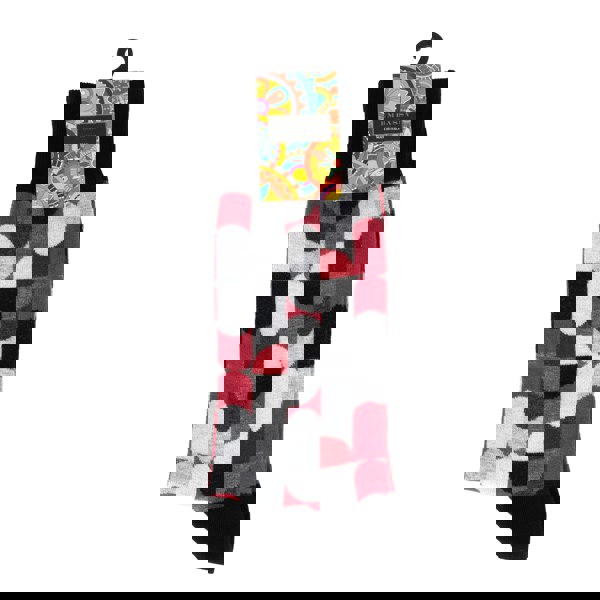 Embassy London Wiggle - Red & White Signature - Women's cotton crew socks UK 3 to 7