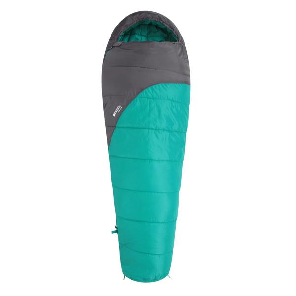 Mountain Warehouse Summit 250 Right Zip Winter Mummy Sleeping Bag - Teal - 