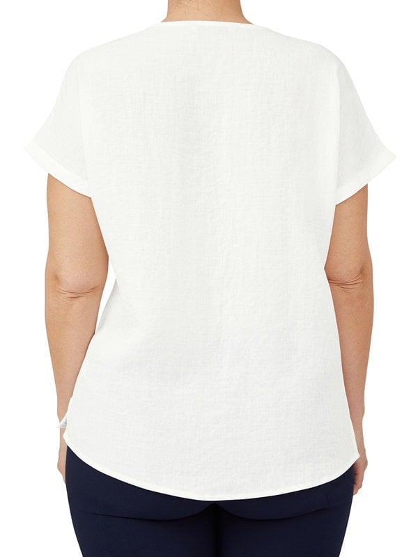 PennyPlain Crosshatch Top - Ivory